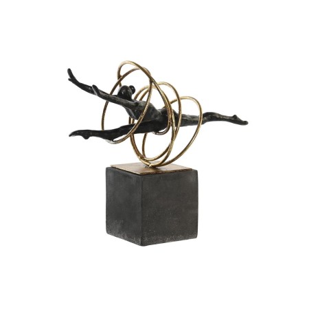 Statua Decorativa DKD Home Decor Nero Dorato Metallo Resina Moderno (36 x 14 x 29,5 cm) di DKD Home Decor, Soprammobili - Rif...