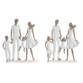 Statua Decorativa DKD Home Decor 20,5 x 7,5 x 24,5 cm 20,5 x 6,5 x 24,5 cm Grigio Bianco Famiglia (2 Unità) di DKD Home Decor...