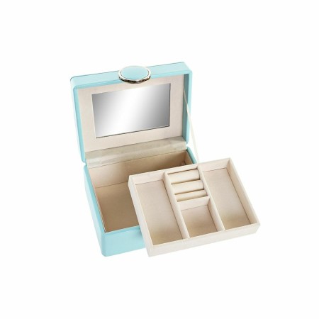 Caja-Joyero DKD Home Decor 23 x 17 x 10 cm Verde Poliuretano Madera MDF de DKD Home Decor, Organizadores de joyas - Ref: S303...