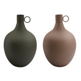 Vase DKD Home Decor 23 x 23 x 38,5 cm Aluminium (2 Unités) de DKD Home Decor, Vases - Réf : S3039908, Prix : 90,21 €, Remise : %