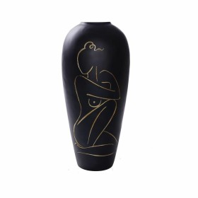 Vase DKD Home Decor Femme Noir Résine Moderne (34 x 34 x 73,5 cm) de DKD Home Decor, Vases - Réf : S3039964, Prix : 161,66 €,...