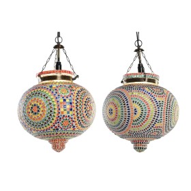 Suspension DKD Home Decor Métal Cuivre Multicouleur 40 W 50 W 28 x 28 x 30 cm | Tienda24 - Global Online Shop Tienda24.eu