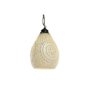 Lámpara de Techo DKD Home Decor Cristal Metal Blanco 25 W (22 x 22 x 33 cm) de DKD Home Decor, Iluminación de techo de interi...