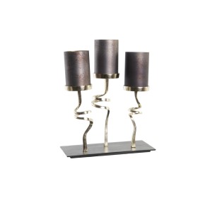 Candleholder DKD Home Decor Crystal Aluminium (37 x 16 x 47 cm) by DKD Home Decor, Candelabras and candle holders - Ref: S304...