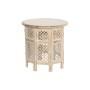 Side table DKD Home Decor White Brown Mango wood 53 x 53 x 53 cm | Tienda24 - Global Online Shop Tienda24.eu