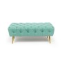 Banqueta DKD Home Decor Verde Dorado Metal 103 x 46 x 42 cm de DKD Home Decor, Sillas - Ref: S3040339, Precio: 109,59 €, Desc...