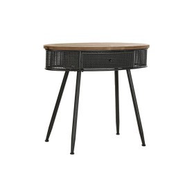 Consola DKD Home Decor 90,5 x 39 x 78 cm Abeto Preto Metal Castanho de DKD Home Decor, Jogos de móveis - Ref: S3040346, Preço...