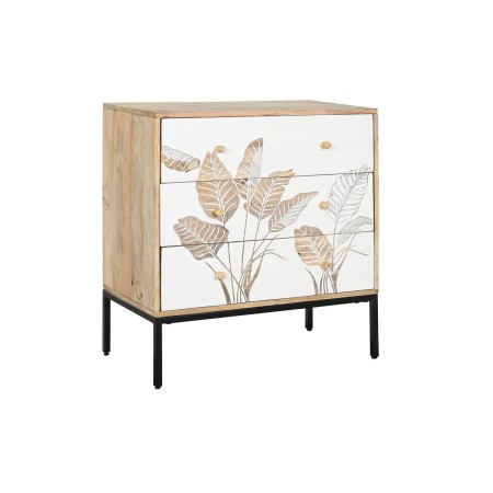 Commode DKD Home Decor Naturel Noir Métal Blanc Bois de manguier Tropical (75 x 40 x 80 cm) de DKD Home Decor, Commodes - Réf...