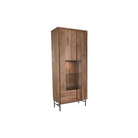 Display Stand DKD Home Decor 80 x 40 x 197 cm Crystal Aluminium Acacia by DKD Home Decor, Glass Cabinets - Ref: S3040413, Pri...