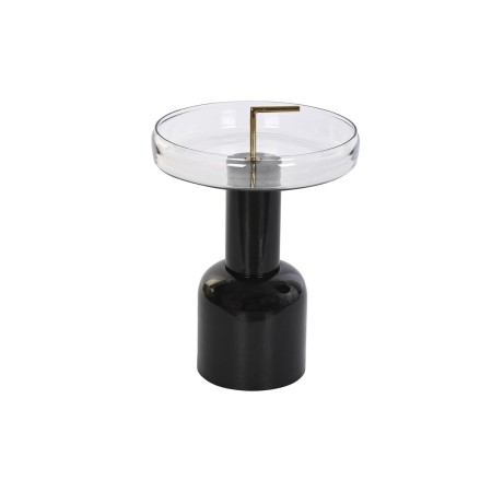 Side table DKD Home Decor Crystal Black Transparent Iron 41 x 41 x 57 cm by DKD Home Decor, Tables - Ref: S3040451, Price: 10...