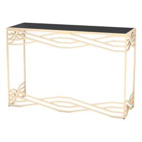 Console DKD Home Decor Verre Noir Doré Métal (120 x 40 x 80 cm) de DKD Home Decor, Tables - Réf : S3040544, Prix : 169,11 €, ...