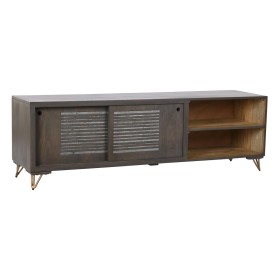 Mobile TV DKD Home Decor Metallo Marrone Legno di mango 160 x 40 x 50 cm di DKD Home Decor, Tavoli e porta TV - Rif: S3040603...