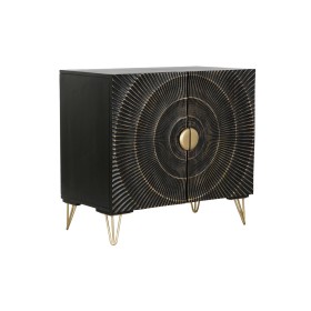 Aparador DKD Home Decor Preto Dourado 81 x 45 x 75 cm de DKD Home Decor, Armários e aparadores - Ref: S3040606, Preço: 447,55...