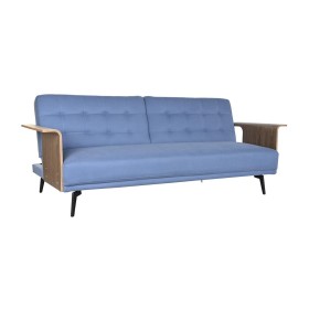 Schlafsofa DKD Home Decor Schwarz Blau Metall Braun Polyester Eukalyptusholz (203 x 87 x 81 cm) von DKD Home Decor, Sofas - R...