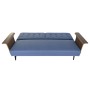 Sofabed DKD Home Decor Black Blue Metal Brown Polyester Eucalyptus wood (203 x 87 x 81 cm) | Tienda24 - Global Online Shop Tienda24.eu