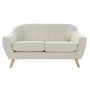 2-Seater Sofa DKD Home Decor Cream Natural Rubber wood Plastic Modern Scandi 146 x 84 x 82 cm by DKD Home Decor, Sofas & Couc...