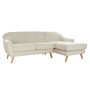 Sofá Chaise Longue DKD Home Decor Crema Madera de caucho 226 x 144 x 84 cm de DKD Home Decor, Sillas - Ref: S3040667, Precio:...