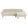 Sofá Chaise Longue DKD Home Decor Crema Madera de caucho 226 x 144 x 84 cm de DKD Home Decor, Sillas - Ref: S3040667, Precio:...