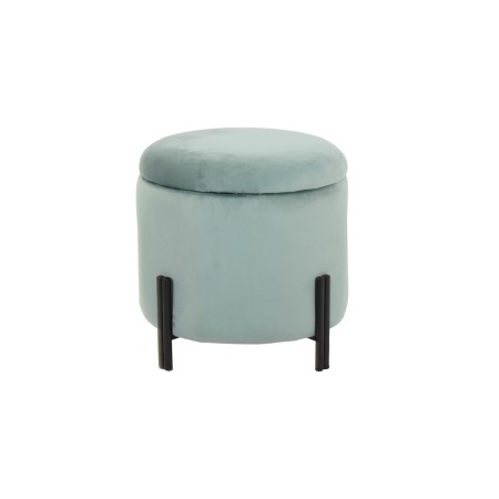 Footrest DKD Home Decor Metal Turquoise Polyester (42 x 42 x 42 cm) | Tienda24 - Global Online Shop Tienda24.eu