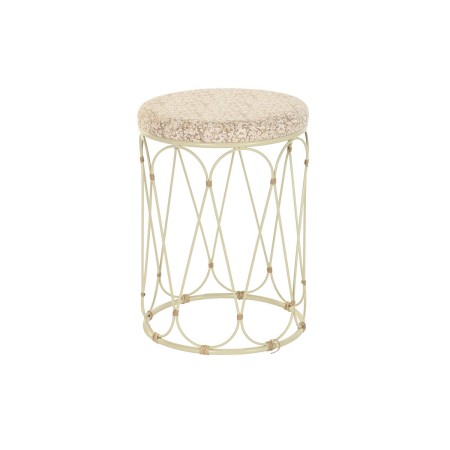 Side table DKD Home Decor Natural Metal Cream Rattan (35 x 35 x 49 cm) by DKD Home Decor, Tables - Ref: S3040737, Price: 65,1...