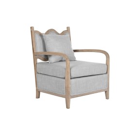 Armchair DKD Home Decor 66 x 70 x 88 cm 70 x 73 x 88 cm Fir Light brown Light grey by DKD Home Decor, Chairs - Ref: S3040750,...