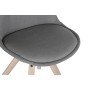 Silla de Comedor DKD Home Decor Poliéster Gris oscuro Roble (48 x 44 x 84 cm) de DKD Home Decor, Sillas - Ref: S3040760, Prec...