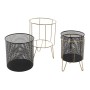 Set de Maceteros DKD Home Decor Negro Dorado Metal Loft 36 x 36 x 58 cm de DKD Home Decor, Maceteros - Ref: S3040788, Precio:...