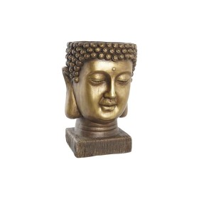 Plantador DKD Home Decor Fibra de Vidro Dourado Buda Oriental (25 x 25 x 36 cm) de DKD Home Decor, Vasos - Ref: S3040797, Pre...