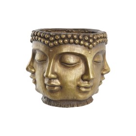 Blumentopf DKD Home Decor Gold Holz Magnesium rund Buddha Orientalisch 34 x 34 x 30 cm 30 x 34 x 30 cm von DKD Home Decor, Üb...