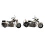 Decorative Figure DKD Home Decor 35 x 14 x 24 cm Black Motorbike White Vintage (2 Units) by DKD Home Decor, Ornaments - Ref: ...