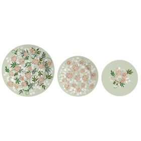 Flat Plate DKD Home Decor Porcelain Traditional 27 x 27 x 3 cm 18 Pieces by DKD Home Decor, Plates and dishes - Ref: S3041081...