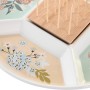 Snack tray DKD Home Decor 23,5 x 23,5 x 3 cm Green Stoneware by DKD Home Decor, Plates and dishes - Ref: S3041113, Price: 12,...