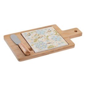 Tablett für Snacks DKD Home Decor Scandi Rosa Weiß 35 x 35 x 5 cm Holz MDF (3 Stück) | Tienda24 - Global Online Shop Tienda24.eu