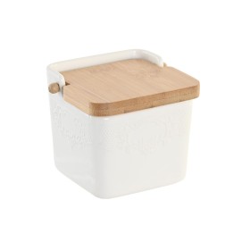 Sugar Bowl DKD Home Decor 12 x 12 x 11,5 cm Natural Porcelain White by DKD Home Decor, Sugar and milk - Ref: S3041195, Price:...