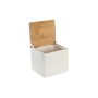 Salero con Tapa DKD Home Decor 10,5 x 9 x 9 cm Natural Porcelana Blanco de DKD Home Decor, Dosificadores de aliño y especias ...