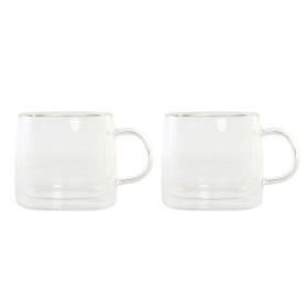 Set di Tazze da Caffè DKD Home Decor Trasparente Cristallo Vetro Borosilicato 260 ml di DKD Home Decor, Tazze - Rif: S3041216...