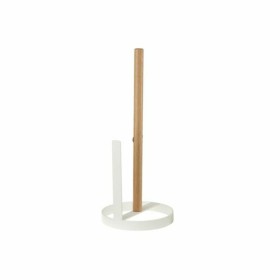 Kitchen Paper holder DKD Home Decor 13 x 13 x 31,5 cm Natural Metal White Pinewood by DKD Home Decor, Shelves and supports - ...