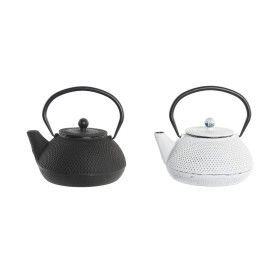 Teapot DKD Home Decor Black Stainless steel White (2 Units) by DKD Home Decor, Tea and coffee sets - Ref: S3041340, Price: 66...