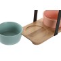 Conjunto para Aperitivos DKD Home Decor 20 x 10,5 x 14 cm Porcelana Multicolor 3 Peças de DKD Home Decor, Pratos e fontes - R...