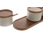 Sugar Bowl DKD Home Decor 29 x 10 x 7 cm Beige Brown Rubber wood (7 Units) | Tienda24 - Global Online Shop Tienda24.eu