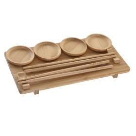 Sushi-Set DKD Home Decor 24 x 0,5 x 0,5 cm natürlich Orientalisch von DKD Home Decor, Teller und Schüsseln - Ref: S3041395, P...