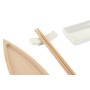 Sushi-Set DKD Home Decor 8 x 5 x 2 cm aus Keramik natürlich Weiß Orientalisch | Tienda24 - Global Online Shop Tienda24.eu