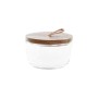 Set di 2 Barattoli DKD Home Decor 20,5 x 10,5 x 7 cm Cristallo Marrone Trasparente Acacia 240 ml di DKD Home Decor, Conservaz...