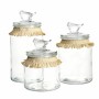 Set di 3 Barattoli DKD Home Decor 11 x 11 x 22 cm Cristallo Naturale Trasparente | Tienda24 - Global Online Shop Tienda24.eu