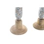 Bougeoir DKD Home Decor Métal Bois de manguier (17 x 17 x 52,5 cm) (2 Pièces) de DKD Home Decor, Bougeoirs et chandeliers - R...