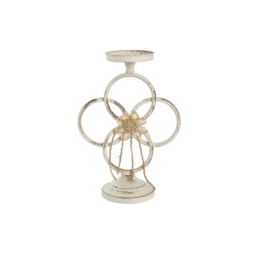 Bougeoir DKD Home Decor 24 x 13 x 34 cm Métal Blanc de DKD Home Decor, Bougeoirs et chandeliers - Réf : S3041458, Prix : 31,4...