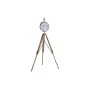 Table clock DKD Home Decor 22 x 40 x 80 cm Natural Silver Aluminium Tripod Mango wood Traditional by DKD Home Decor, Desk & S...