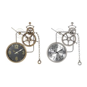 Horloge Murale DKD Home Decor Engrenage Verre Fer 50 x 7 x 62 cm (2 Unités) de DKD Home Decor, Pendules murales - Réf : S3041...