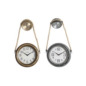 Horloge Murale DKD Home Decor 28,5 x 8 x 50 cm Verre Fer Vintage (2 Unités) de DKD Home Decor, Pendules murales - Réf : S3041...