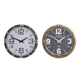 Orologio da Parete DKD Home Decor 40,5 x 10 x 40,5 cm Cristallo Ferro (2 Unità) di DKD Home Decor, Orologi da parete - Rif: S...